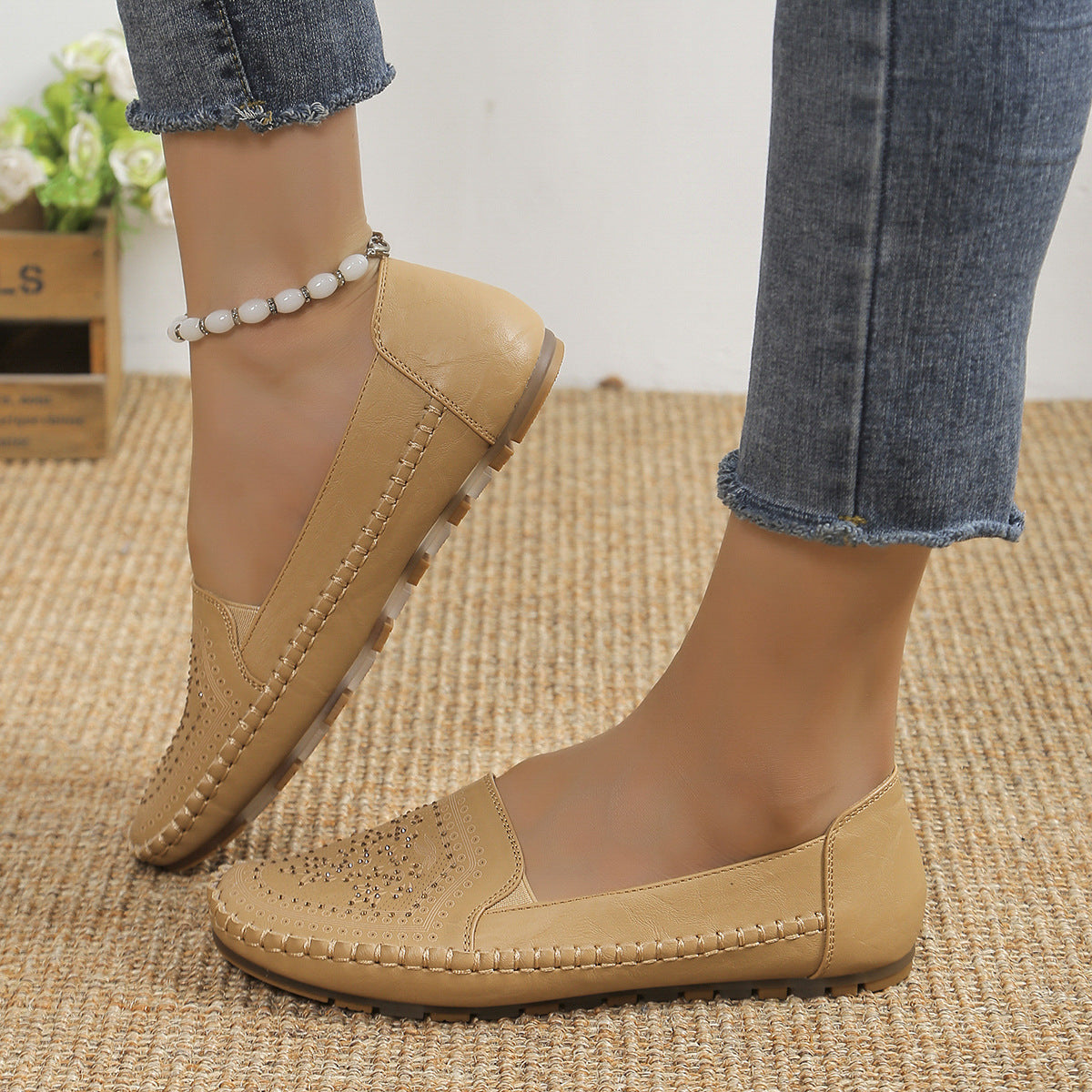Women's Handmade Gommino Loafers - Casual Driving Shoes