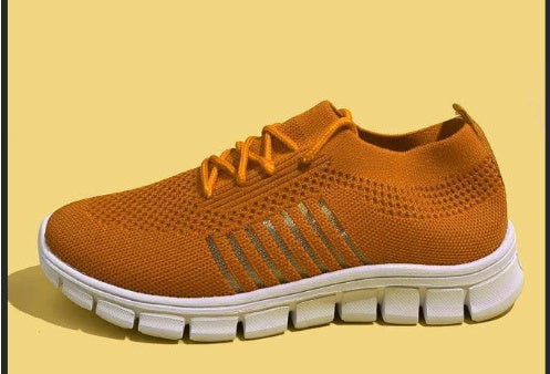 Women's High-Cut Platform Sneakers - Breathable Lace-Up Casual Shoes