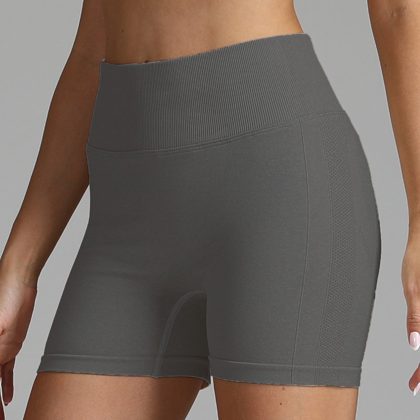 Women's Seamless Yoga Shorts - High Waist Hip-Lifting Fitness Running Shorts