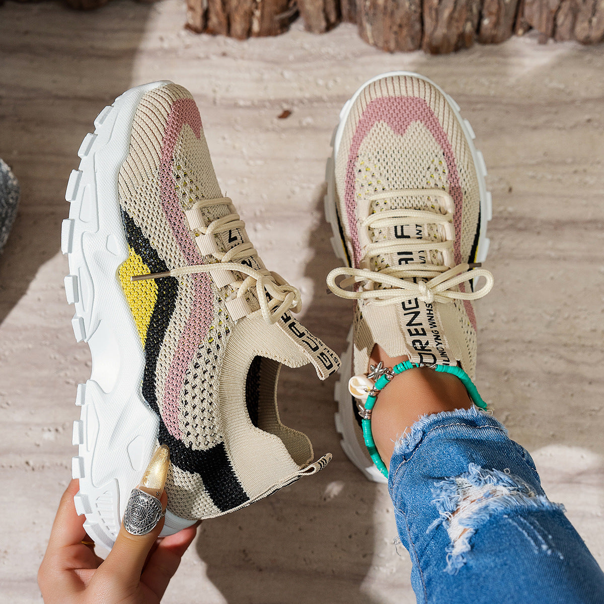 Women's Casual Sports Sneakers - Lightweight Mesh Walking Shoes