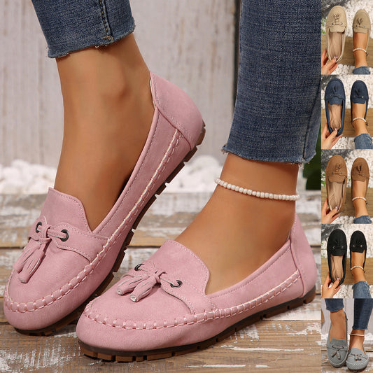 Women's Round Toe Loafers - Soft Comfortable Flat Shoes