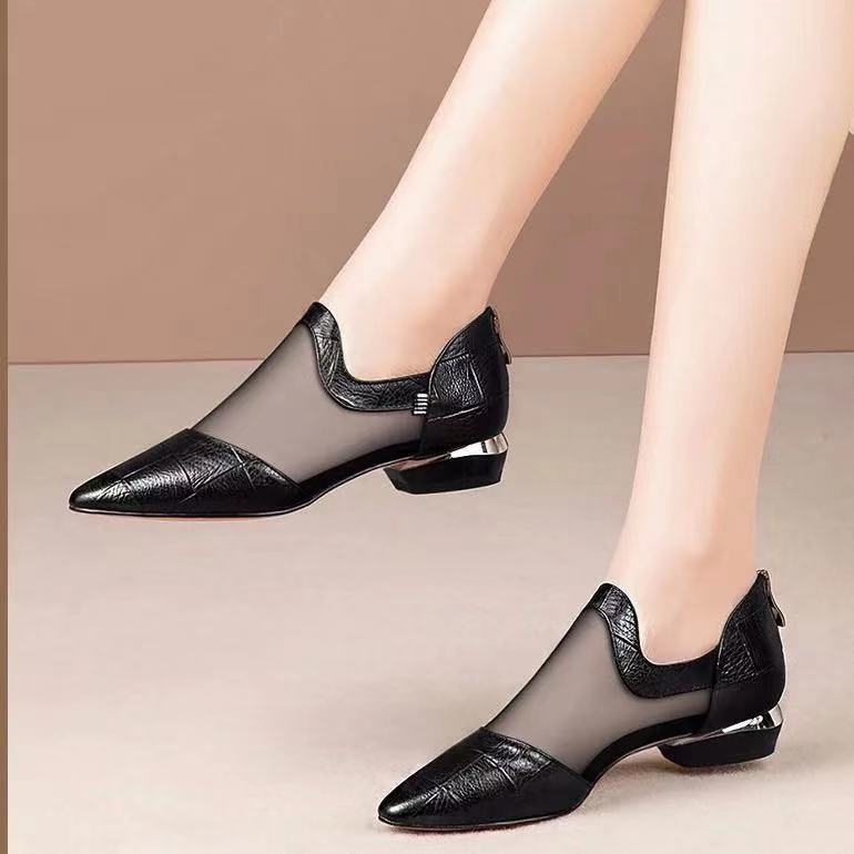 Soft Leather Net Boots - Women's Hollow Out Summer Sandal Boots