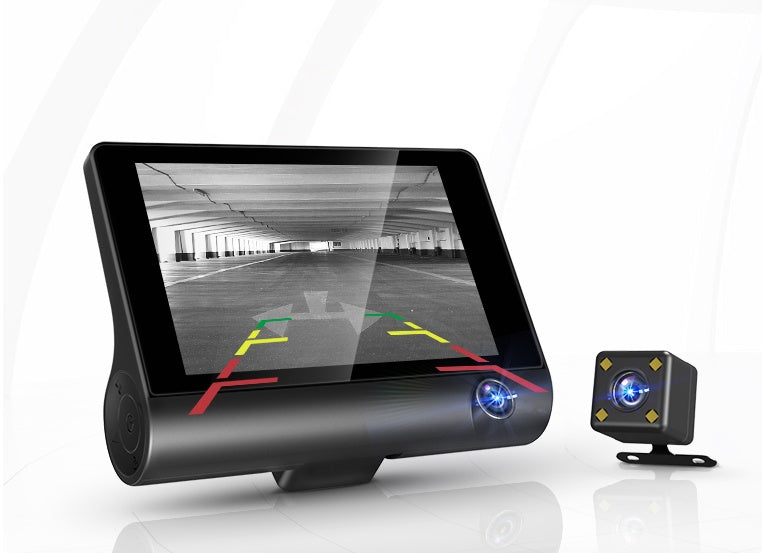 1080P HD Dash Cam - 3-Channel Driving Recorder with Night Vision