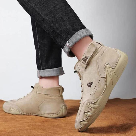 Men's Suede Ankle Boots - Fashion Lace-Up Velcro Sneakers for Autumn Winter