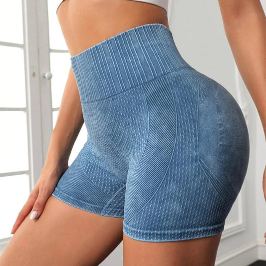 Women's High-Waisted Hip-Lifting Fitness Shorts - Quick-Drying Yoga Sports Shorts