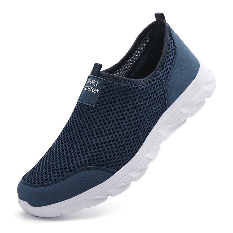 Men's Breathable Mesh Slip-On Sneakers - Lightweight Summer Travel Shoes
