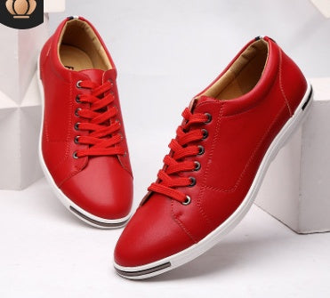 Men's Large Size Breathable Leather Casual Shoes - Fashion Comfort Sneakers