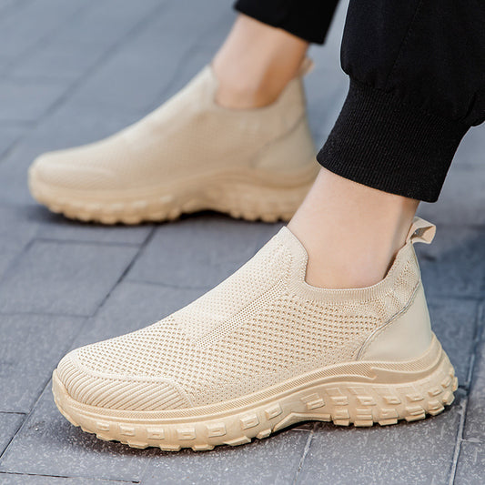 Men's Flying Woven Lightweight Sneakers - Breathable Casual Athletic Shoes