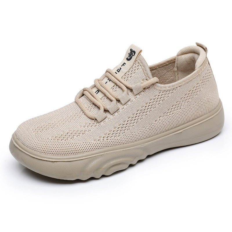 Women's Old Beijing Cloth Shoes - Casual Mom Shoes Breathable Knit Pumps
