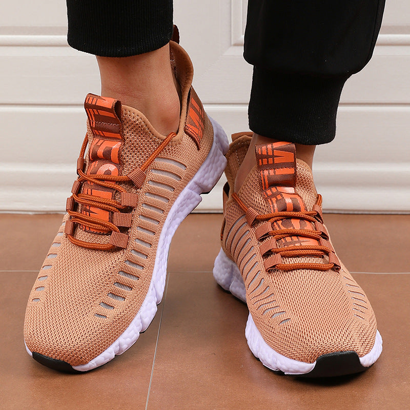 Couple's Breathable Running Sneakers - Hollow Design Casual Athletic Shoes