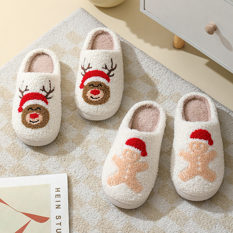 Unisex Christmas Santa Claus Slippers - Warm Winter Home Shoes
