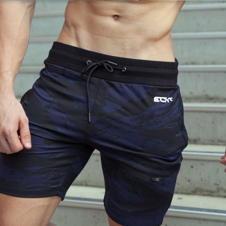 Men's Camouflage Running Training Shorts - Five-Point Sports Fitness Shorts