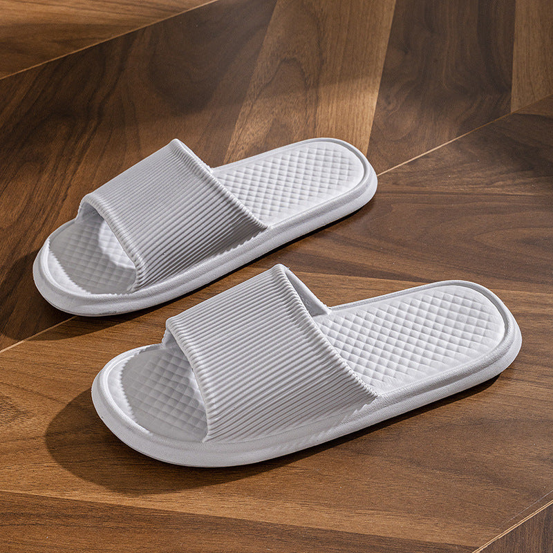 Unisex Summer Indoor Slippers - Rhombus Striped Non-Slip House Shoes