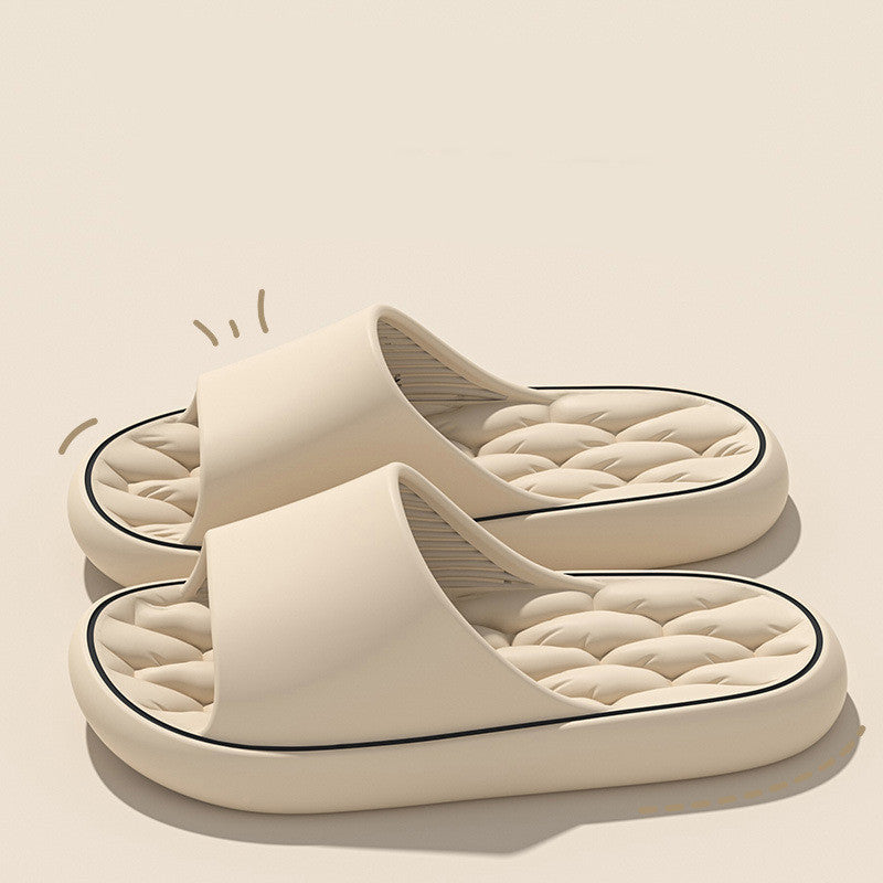 Unisex Non-Slip Bathroom Slippers - Thick Sole House Shoes