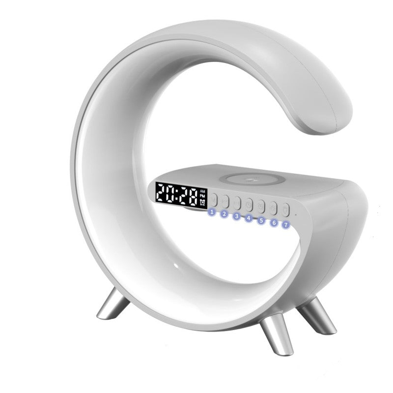 G-Shaped LED Lamp with Bluetooth Speaker & Wireless Charger - Smart Atmosphere Light