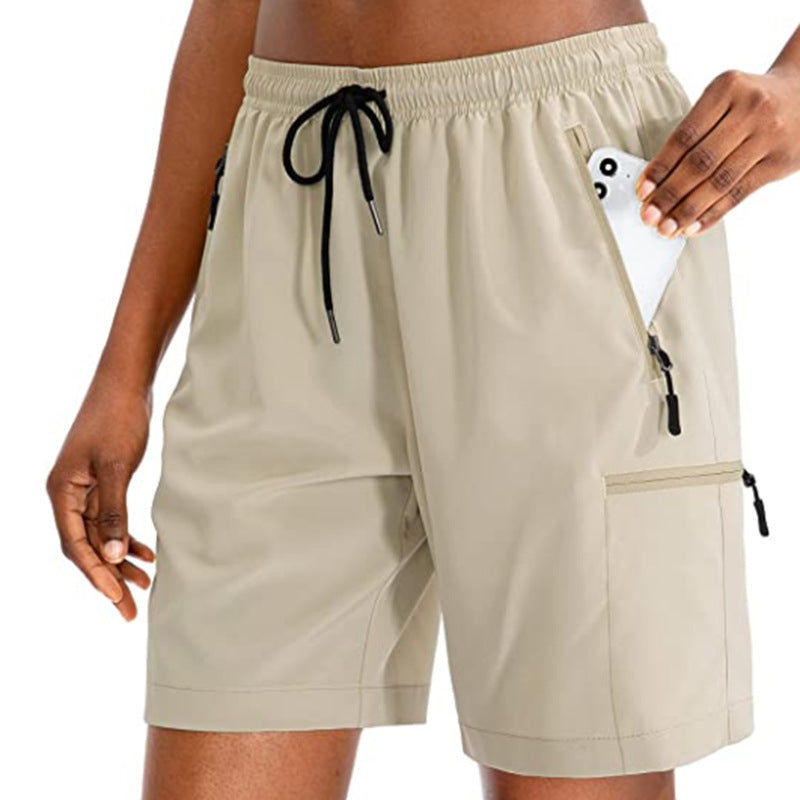 Women's Outdoor Leisure Track Shorts - Loose Fit Quick-Drying Workout Shorts