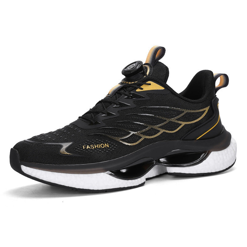 Men's Rotating Button Running Sneakers - Advanced Athletic Shoes
