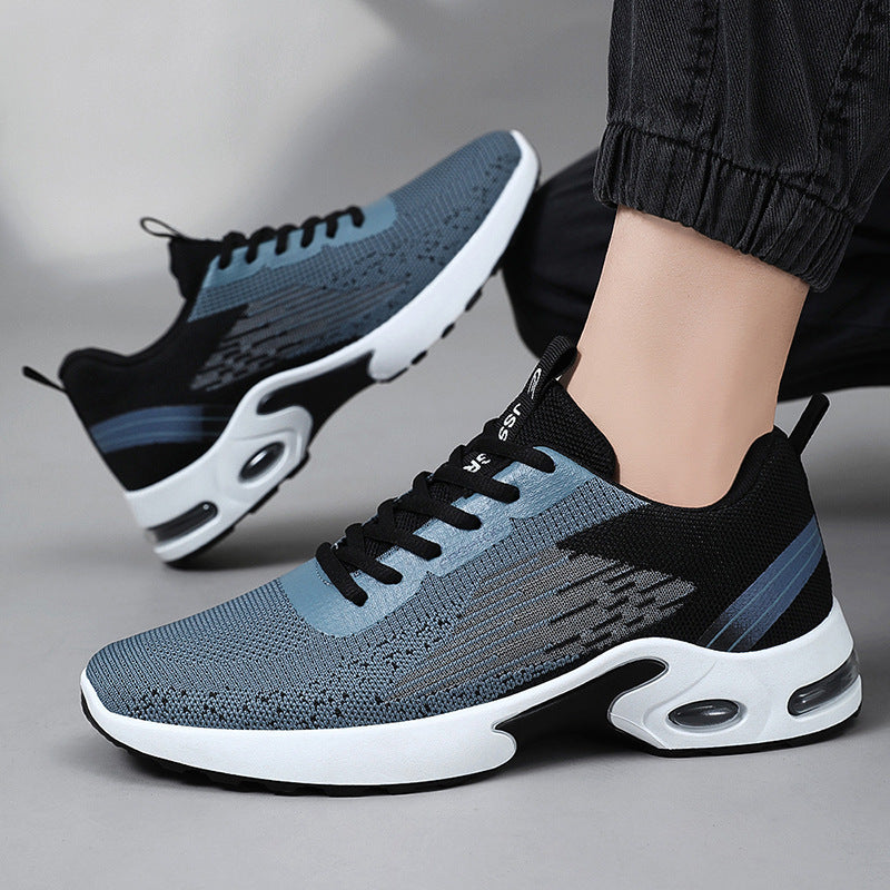Men's Flying Woven Air Cushion Sneakers - Breathable Summer Athletic Shoes