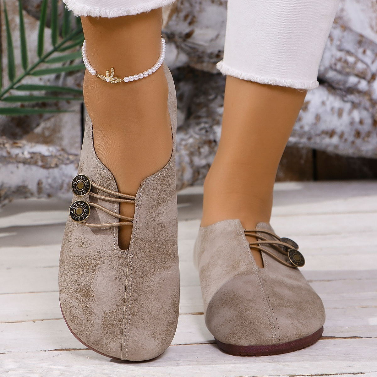 Women's Square Toe Slip-On Sandals - Soft Flat Summer Shoes