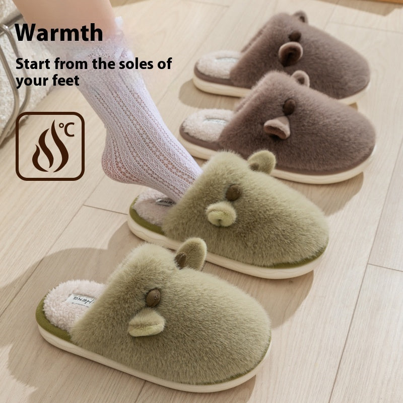 Women's Warm Indoor Slippers - Non-Slip Floor House Shoes for Autumn & Winter