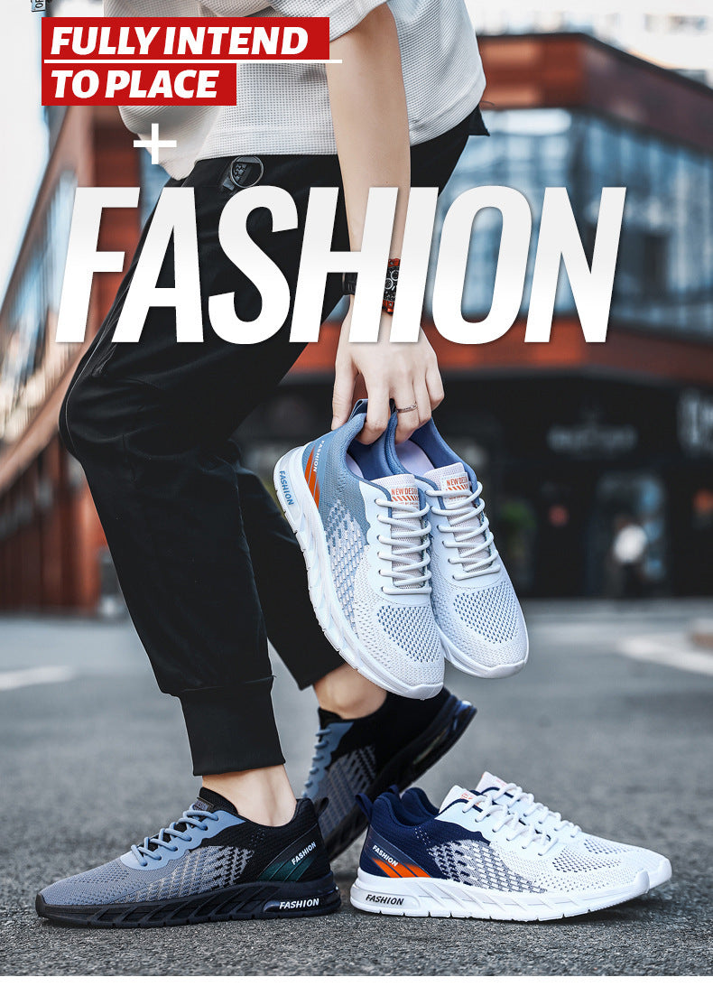 Breathable Fly Woven Mesh Running Sneakers - Casual Athletic Shoes