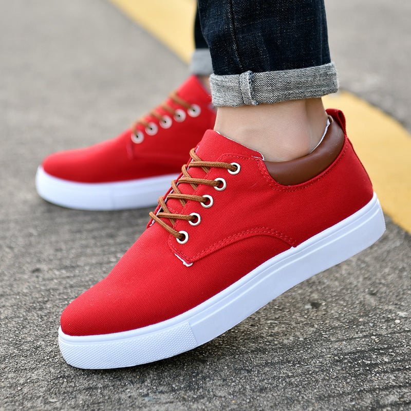 Men's Canvas Sports Sneakers - Korean Style Casual Athletic Shoes