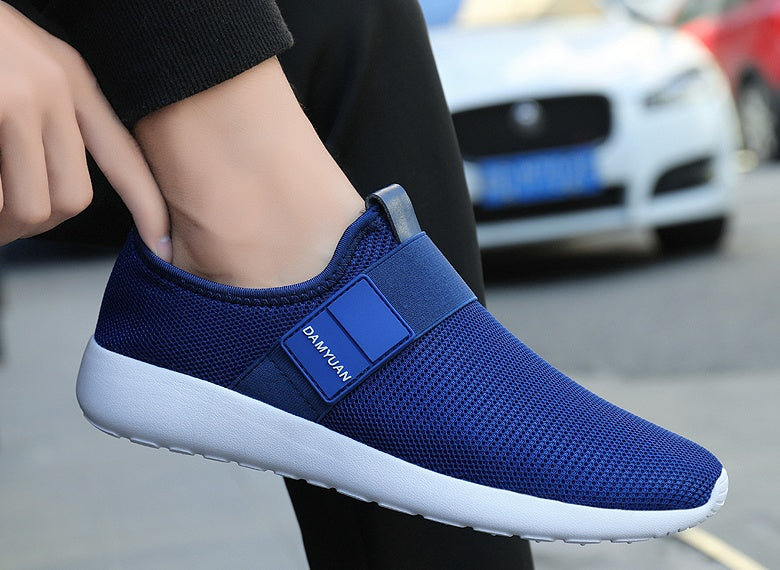 Men's Breathable Slip-On Running Shoes - Laceless Lazy Athletic Sneakers