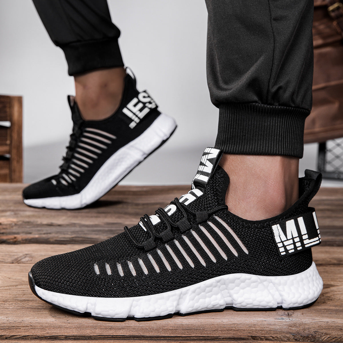 Couple's Breathable Running Sneakers - Hollow Design Casual Athletic Shoes