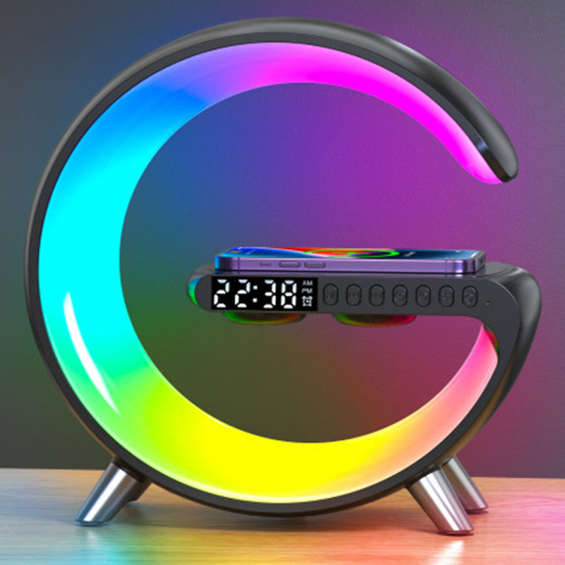 G-Shaped LED Lamp with Bluetooth Speaker & Wireless Charger - Smart Atmosphere Light