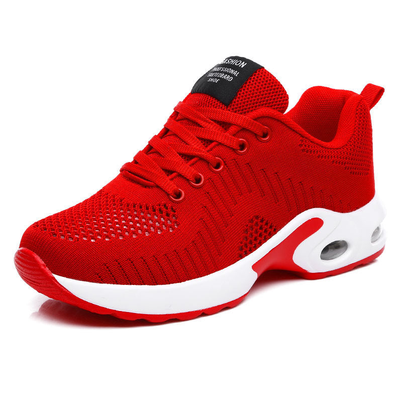 Women's Air Cushion Summer Sneakers - Hollow Flying Woven Outdoor Shoes