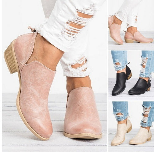 Women's Retro High Heel Ankle Boots - Autumn Fashion Booties