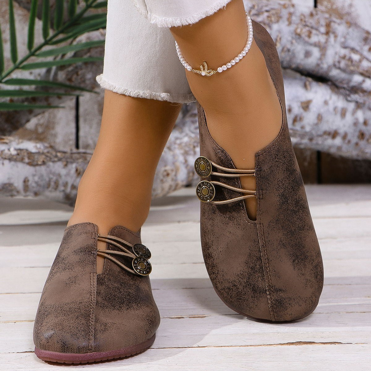 Women's Square Toe Slip-On Sandals - Soft Flat Summer Shoes