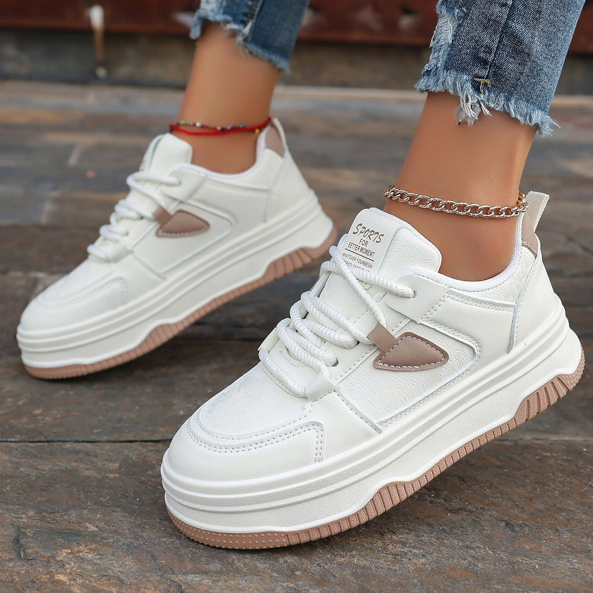 Women's Mesh Leather Sneakers - Ultra-Lightweight Breathable Athletic Shoes