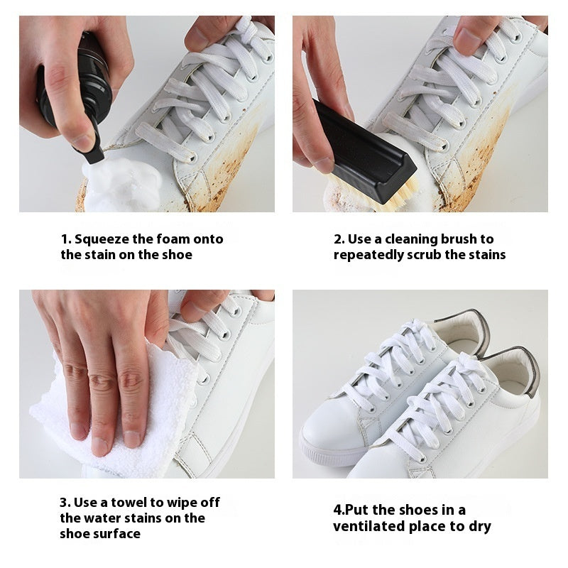 Complete Sneaker Cleaning Kit - White Shoes Foam Cleaner & Dryer