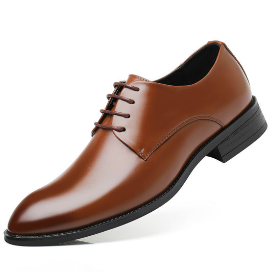 Men's Black Tie Business Dress Shoes - Premium Leather Formal Footwear