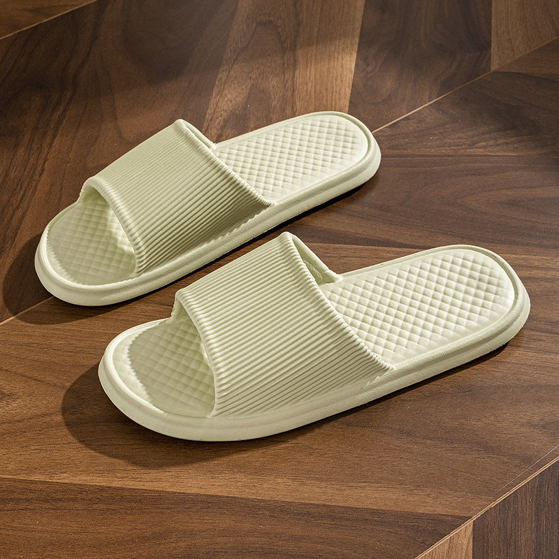 Unisex Summer Indoor Slippers - Rhombus Striped Non-Slip House Shoes