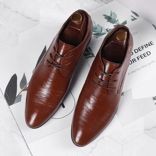 Men's Classic Business Dress Shoes - Professional Formal Leather Footwear