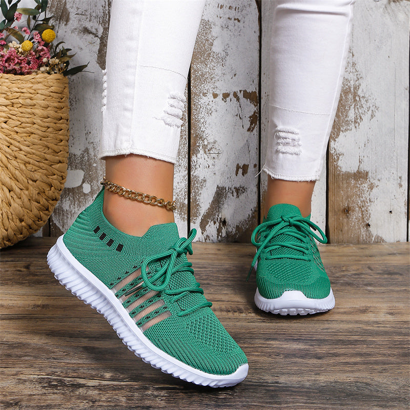 Unisex Breathable Mesh Sneakers - Flyknit Walking Running Shoes