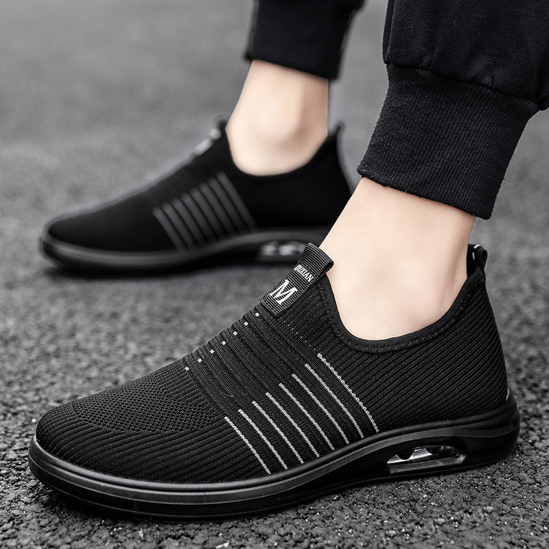 Men's Autumn Flyknit Mesh Sneakers - Seasonal Casual Shoes