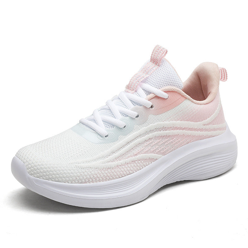 Breathable Shock Absorption Sneakers - Lightweight Soft Bottom Couple Shoes