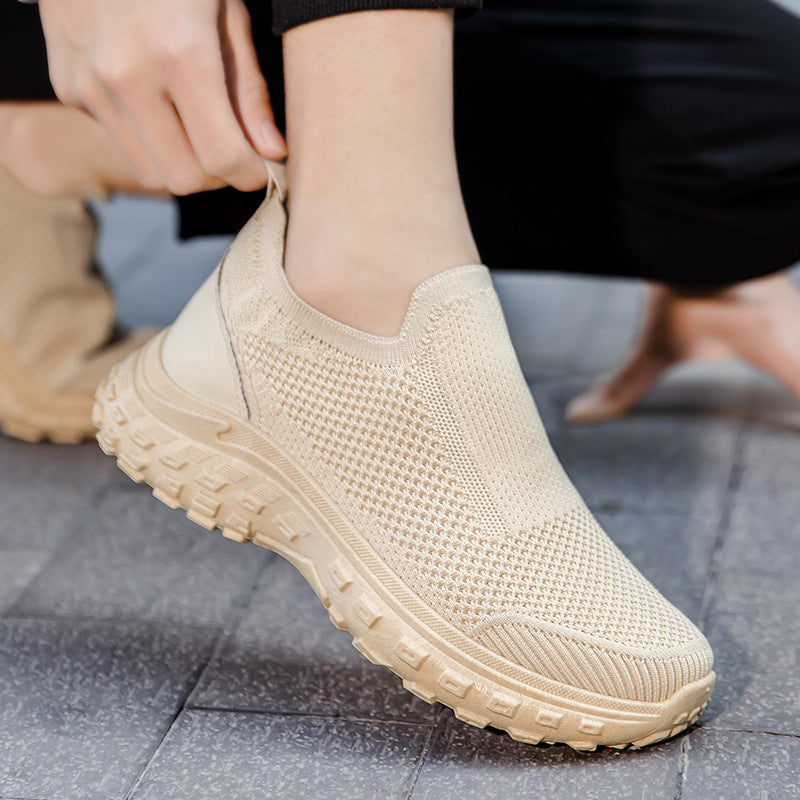 Men's Flying Woven Lightweight Sneakers - Breathable Casual Athletic Shoes