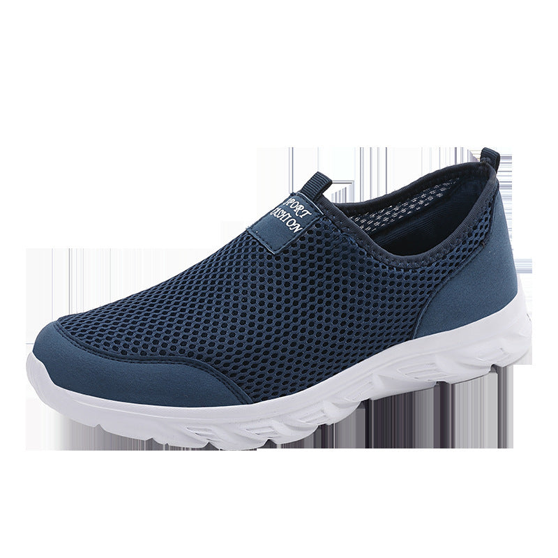 Men's Breathable Mesh Slip-On Sneakers - Lightweight Summer Travel Shoes