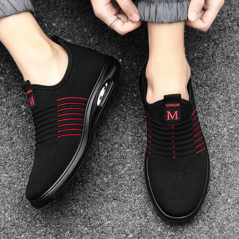 Men's Autumn Flyknit Mesh Sneakers - Seasonal Casual Shoes