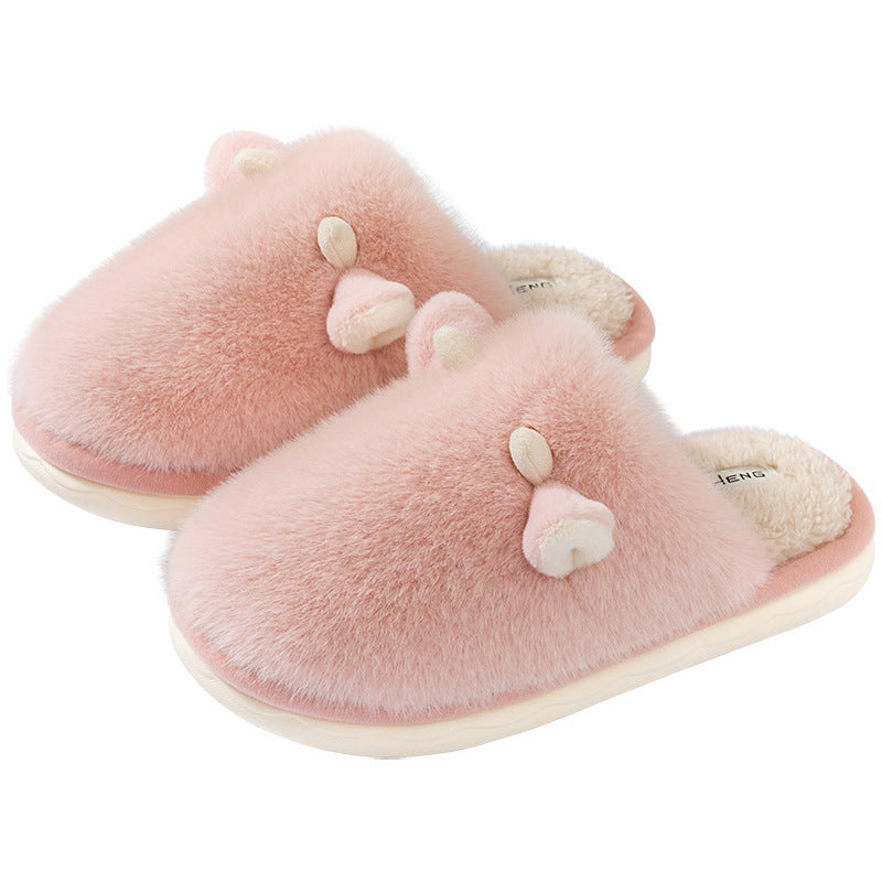 Women's Warm Indoor Slippers - Non-Slip Floor House Shoes for Autumn & Winter
