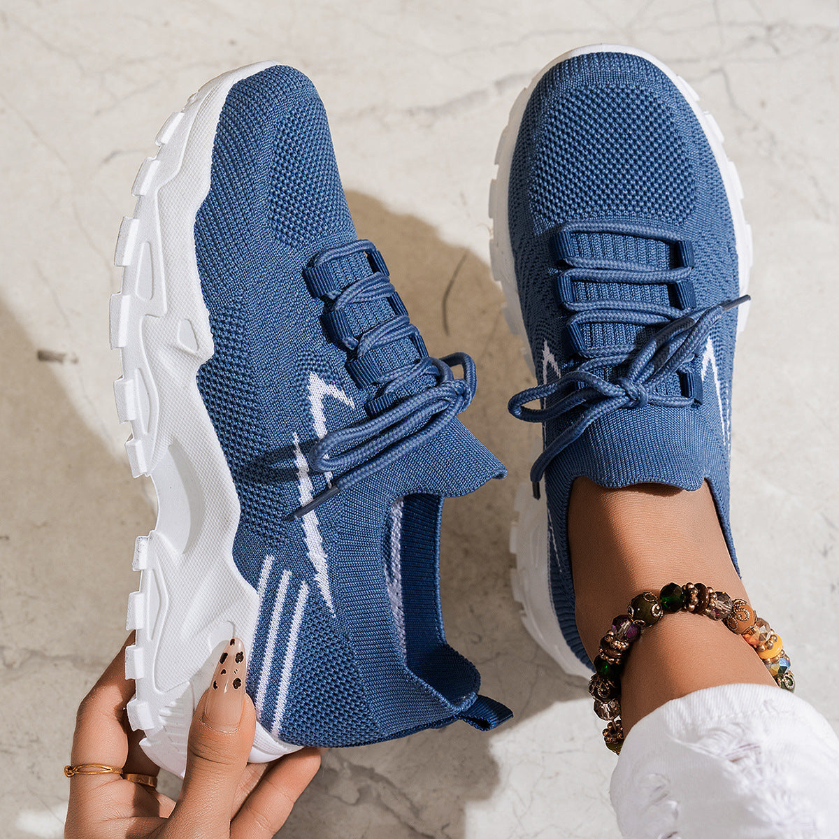 Women's Lightweight Sports Shoes - Stylish Soft Bottom Sneakers