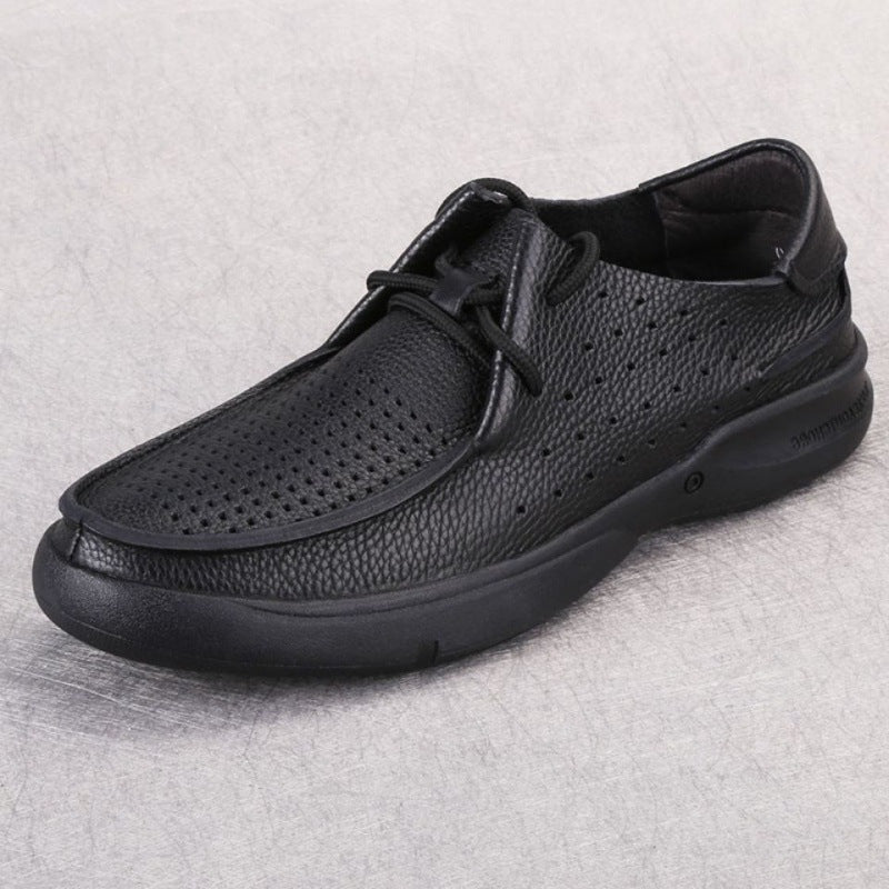 Hollow Breathable Business Casual Shoes - Ventilated Dress Shoes for Men