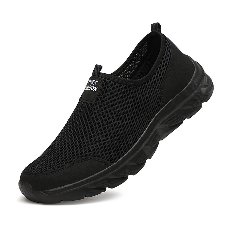 Men's Breathable Mesh Slip-On Sneakers - Lightweight Summer Travel Shoes