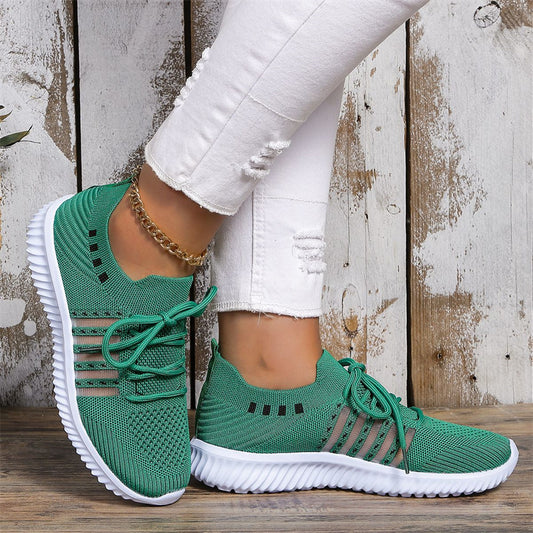 Unisex Breathable Mesh Sneakers - Flyknit Walking Running Shoes