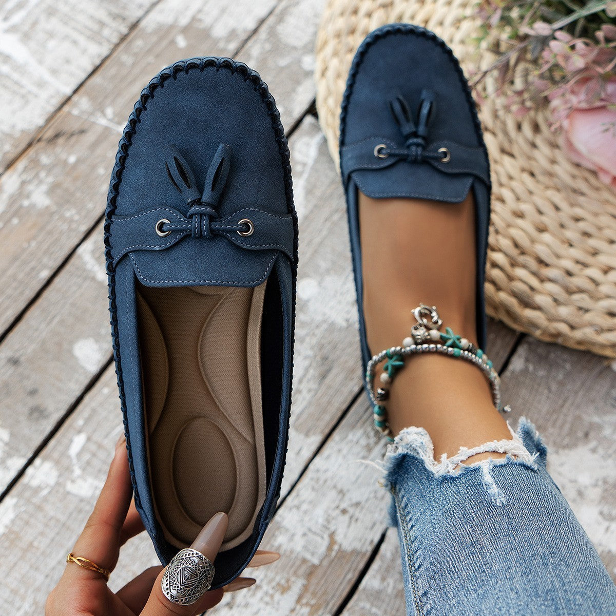 Women's Round Toe Loafers - Soft Comfortable Flat Shoes