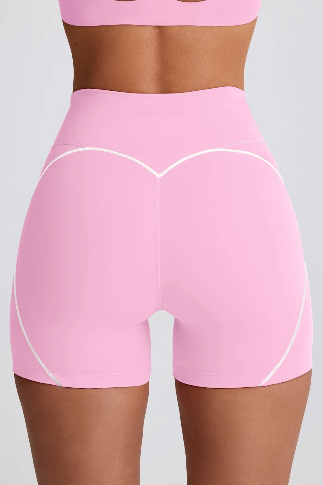 Women's Peach Hip High Waist Running Shorts - Hip Lifting Nude Feel Training Shorts
